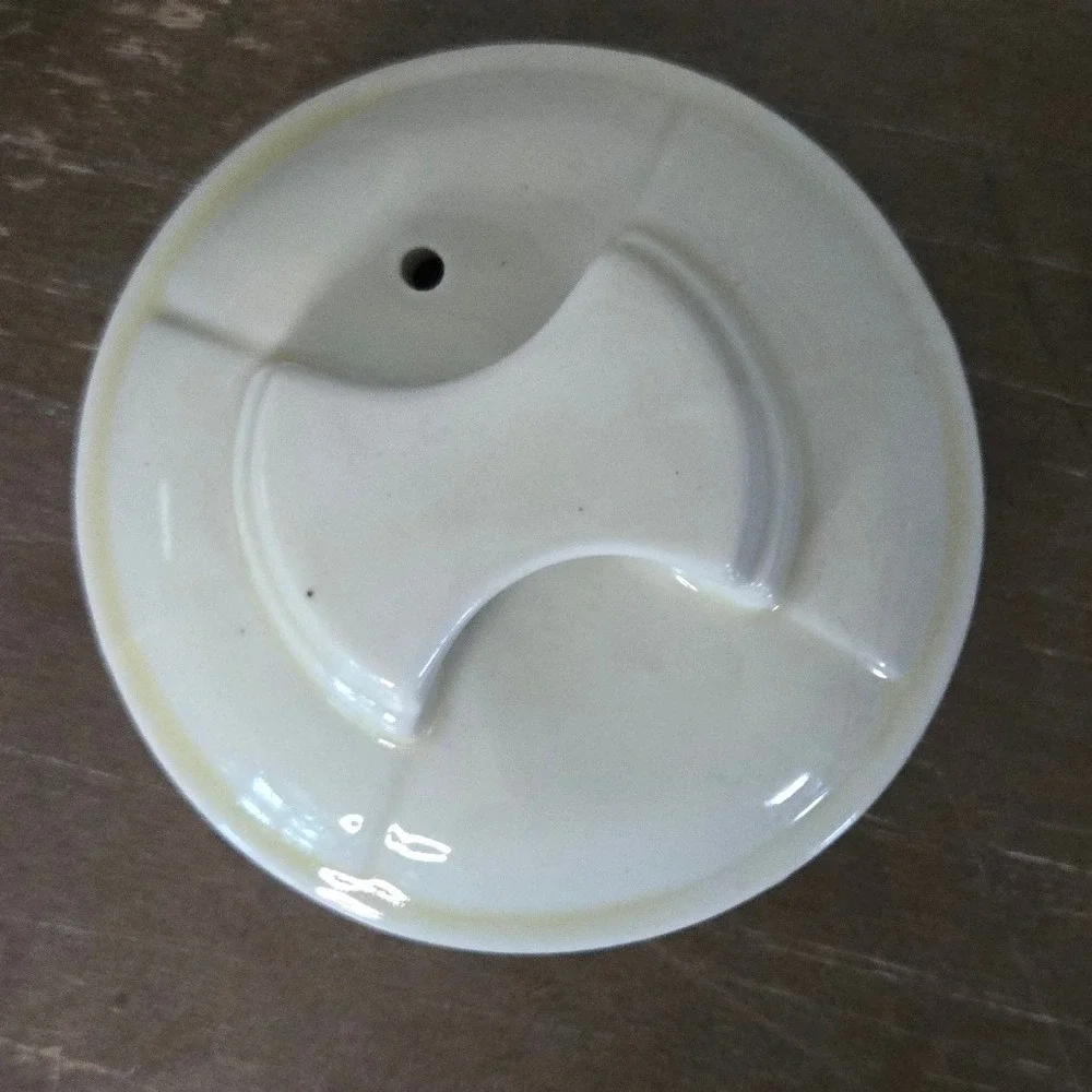 Vintage Enterprise Aluminum Co Drip-O-Lator Teapot Art Deco Floral ⁹Ceramic
